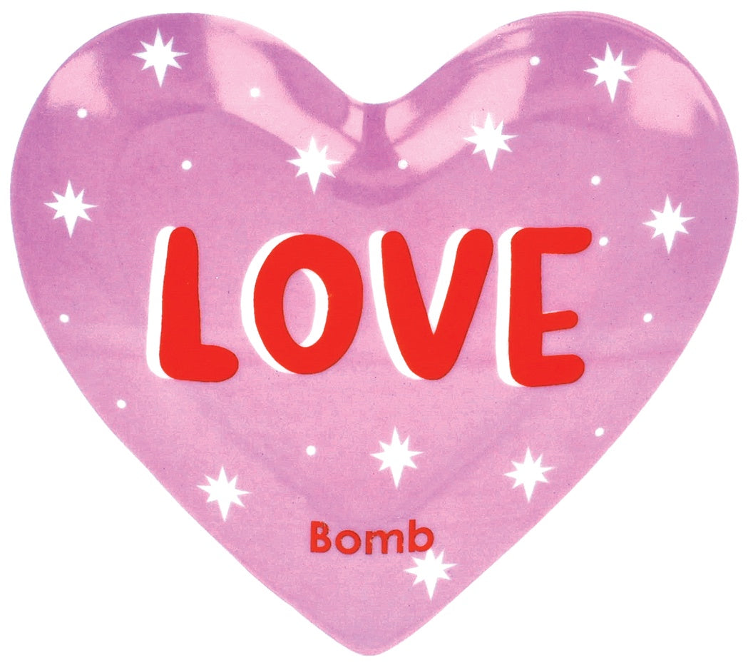Soap Trinket Dish: Heart Love - PINK - Bomb Cosmetics