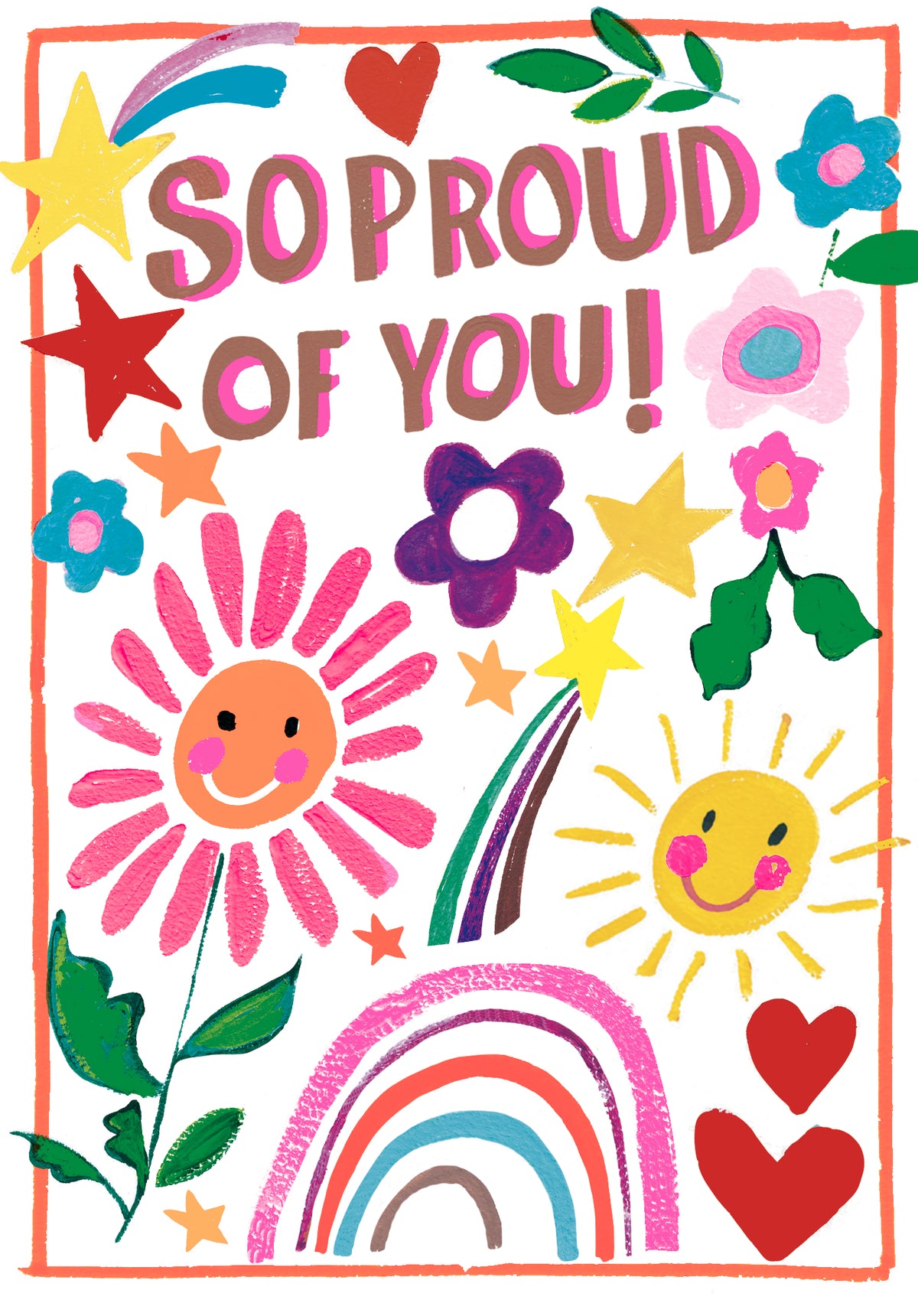 Congratulations Card: So Proud of You - Neon - Paper Salad