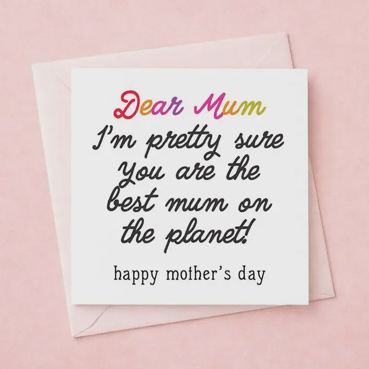 Mothers Day  Card: Dear Mum Colourful  - Hammond Gower