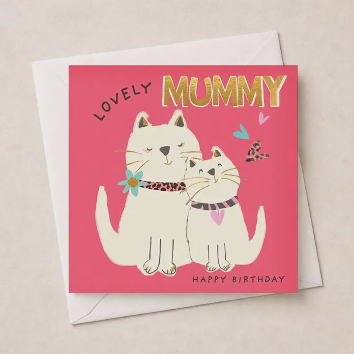 Mummy  Card: Lovely Cats Gold Foil  - Hammond Gower