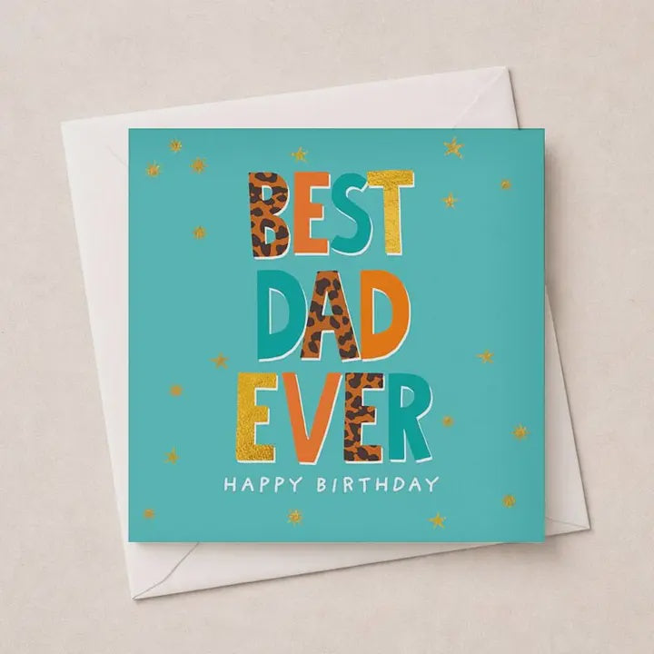 Dad  Card: Words Gold Foil  - Hammond Gower