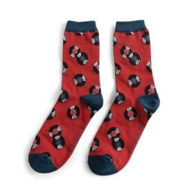 Socks: Vintage Vinyl - Oxblood - Mr Sparrow