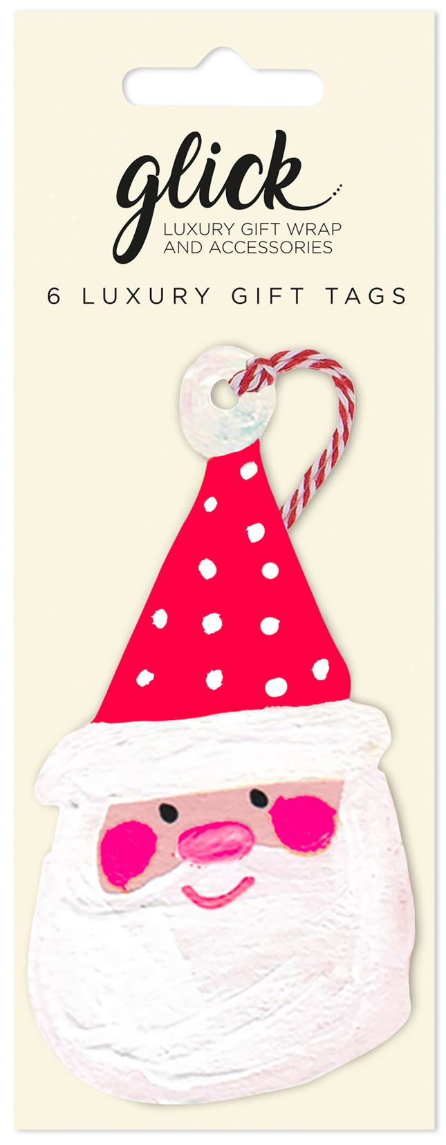 Gift Tag: Multipack Father Christmas CHRISTMAS  - Red - Glick