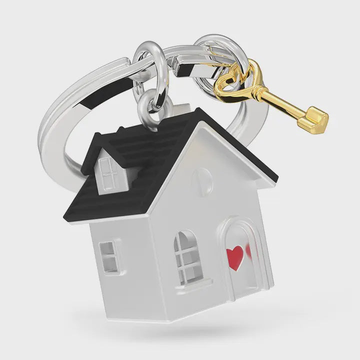 Keyring: Home Sweet Home - Silver & Gold - Metalmorphose