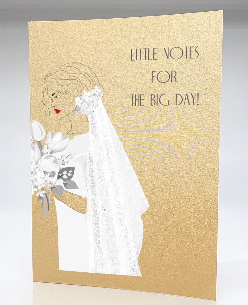 Notebook: A6 Glitter Little Notes For The Big Day Wedding - Gold - Counting Stars