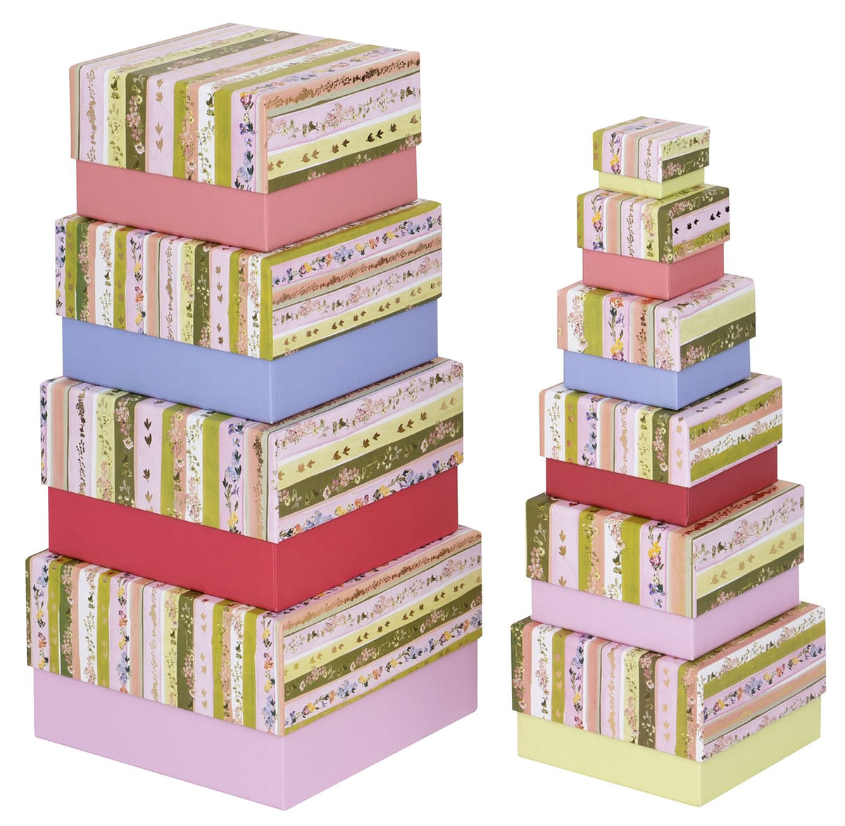 Gift Box: Square Linear Floral- Stephanie Davies