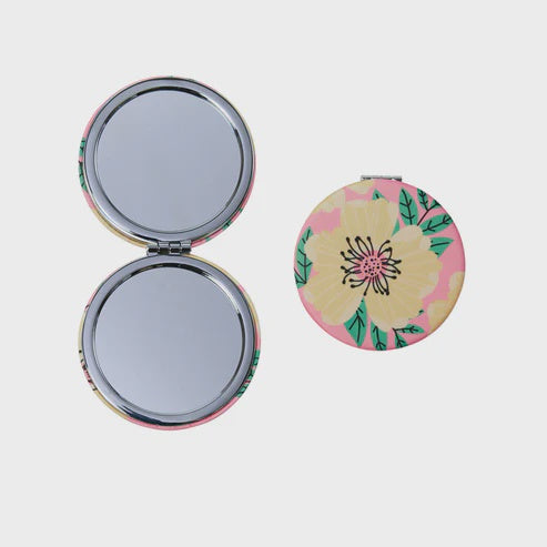 Compact Mirror: Pretty Yellow Flower - Yellow - Belly Button Designs