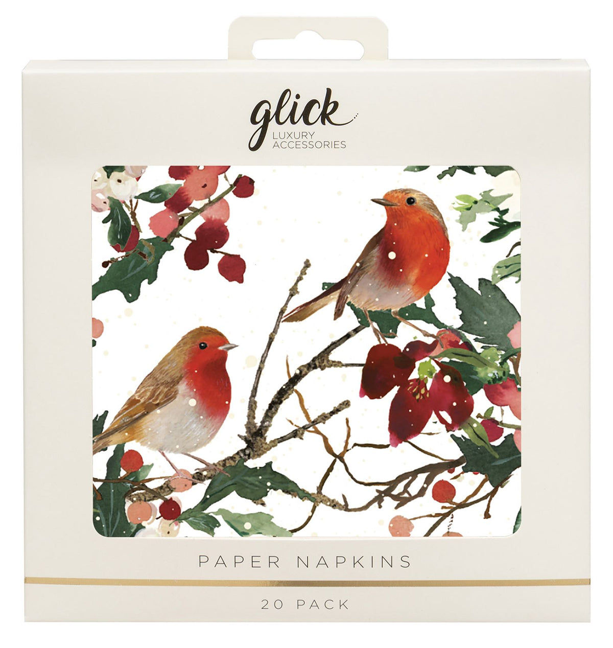Christmas Napkins: Paper Robins - Glick