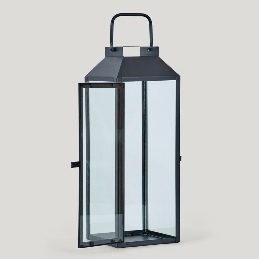 Candle Holder : Metal Browning Lantern - Black - Neptune