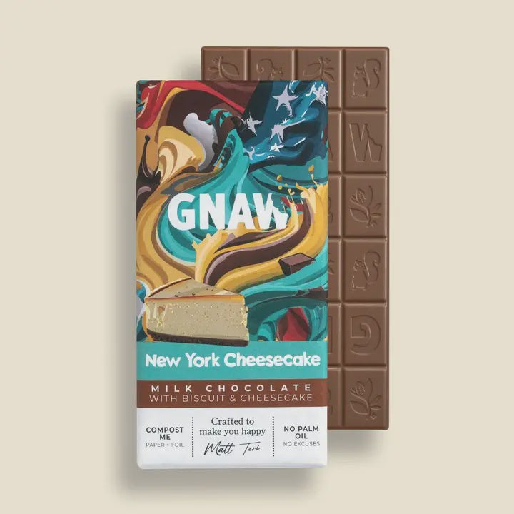 Chocolate Bar: New York Cheesecake 80g - Gnaw Chocolate