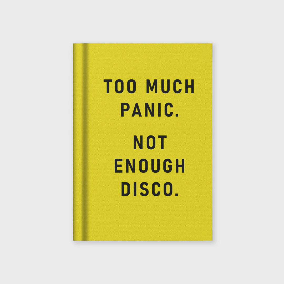 Notebook: A7 Too Much Panic Not Enough Disco Fabric Hardback - Ohh Deer