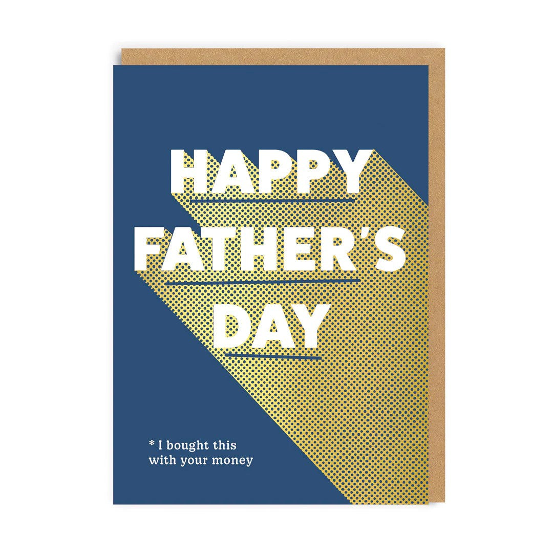 Fathers Day Card: Happy Fathers Day Typographic  - Ohh Deer
