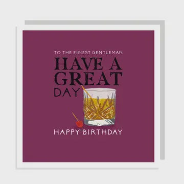 Male Birthday Card:  To a fine gentleman Whiskey Embossed - Rosanna Rossi