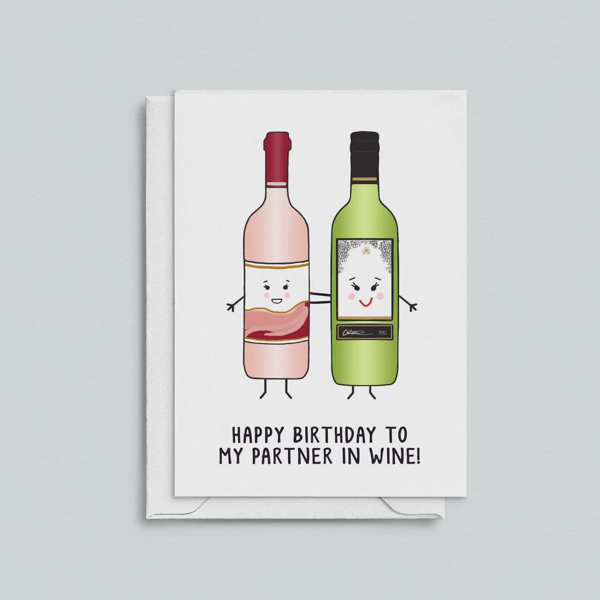 Birthday Card: To My Partner In Wine - Of Life And Lemons
