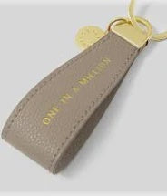Keyring: Soft Vegan Leather Loop One In A Million - LIGHT TAUPE - Katie Loxton