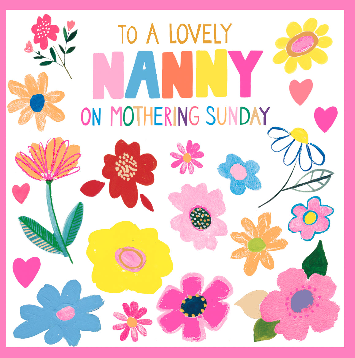Mothers Day Card: BRIGHT COLOURFUL NANNY  - Paper Salad