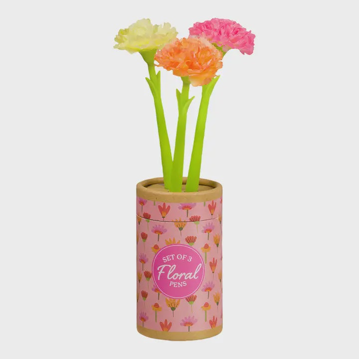 Pens: Set of 3 Pen Bouquets - Carnations - Eccolo