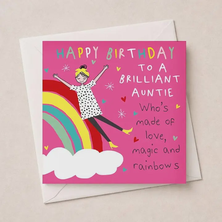 Auntie  Card: Brilliant Colourful Funny Writing - Hammond Gower