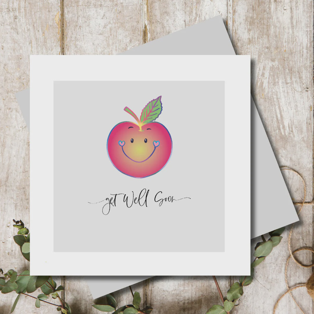 Get Well Card: Get Well Soon Apple - Marina B