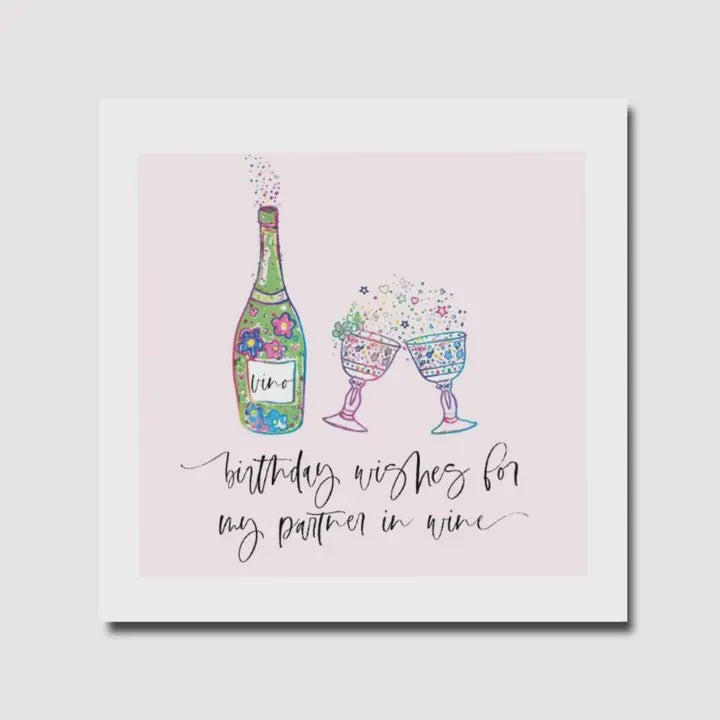 Birthday Card: Partner in Wine - Marina B