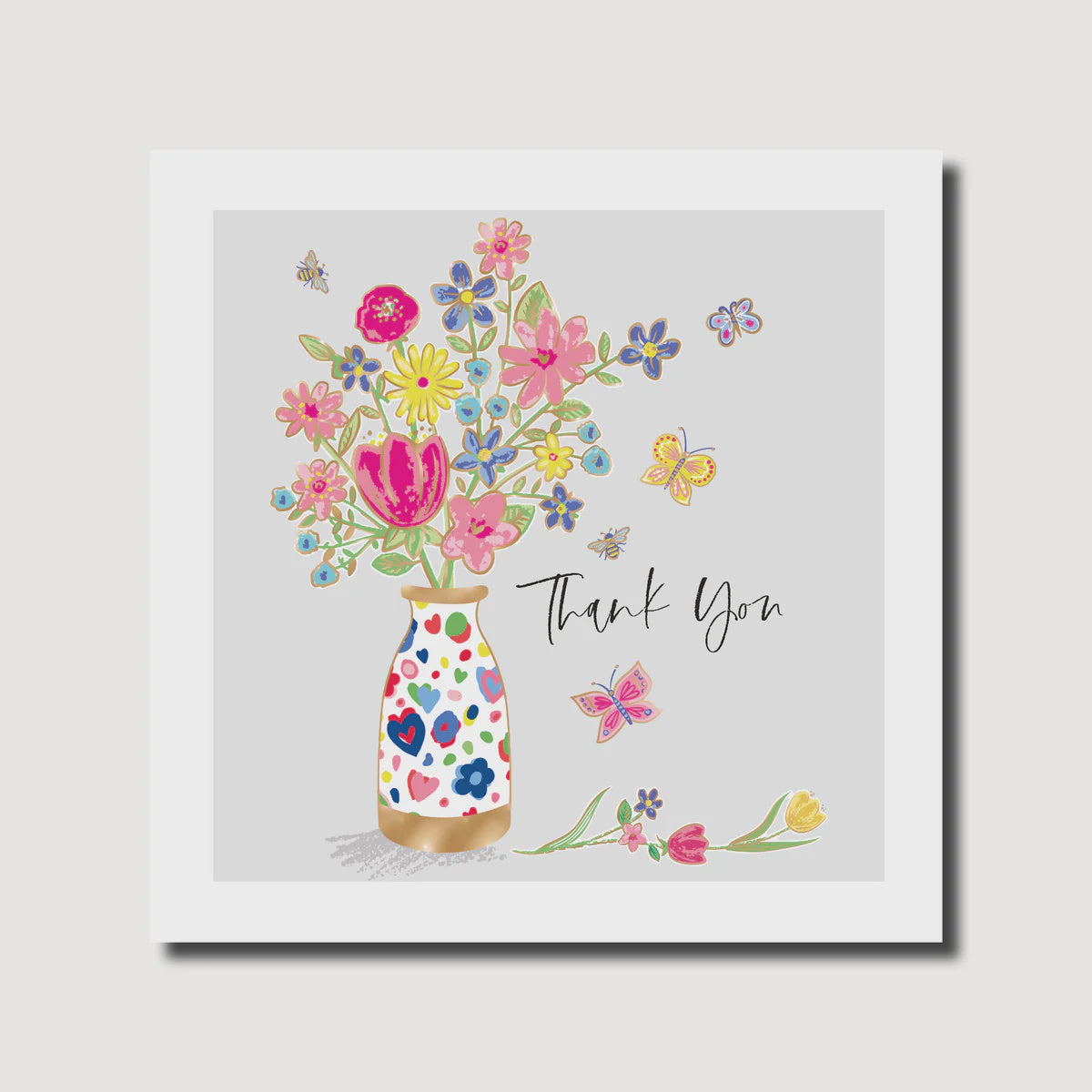 Thank You Card: Pretty Lilly Flower Vase  - Marina B