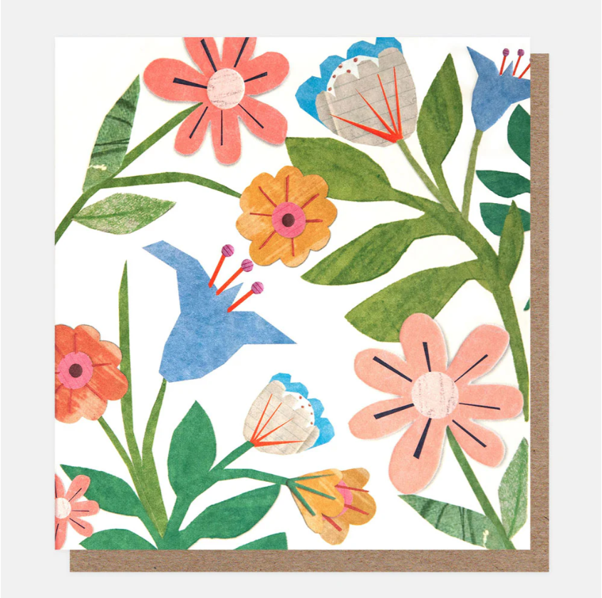 Blank Card: Colourful Flowers Everyday Card - Caroline Gardner