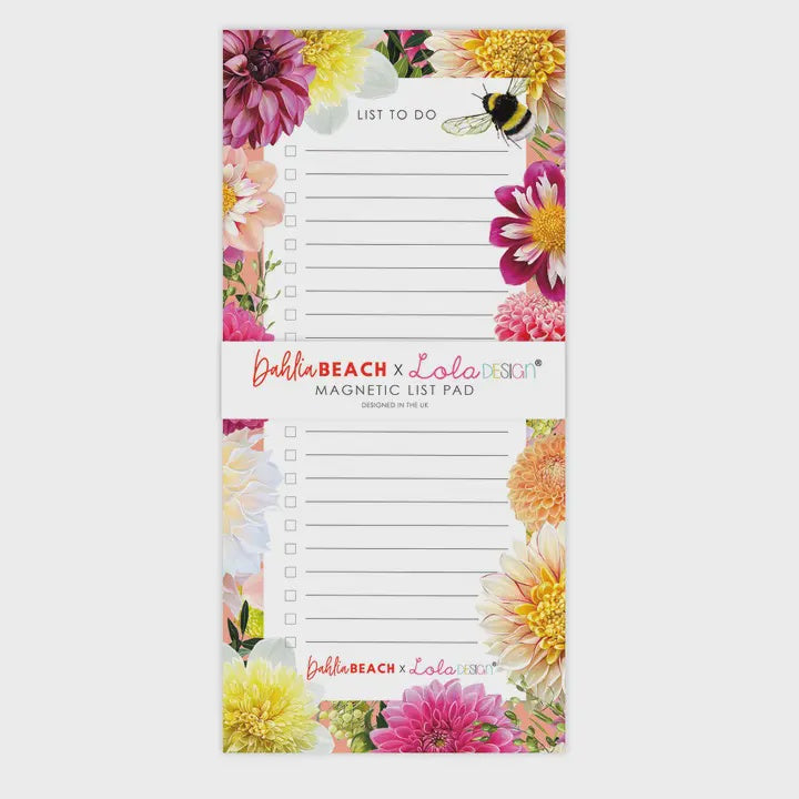 List Pad: Magnetic To Do Dahlia Beach - Lola Design