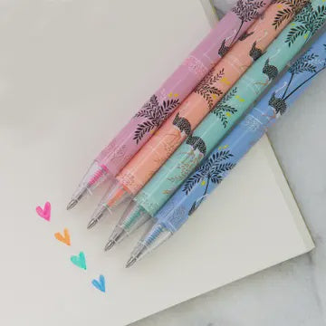 Pens: Set of 4 Birds Savannah - Assorted Colours - Sara Miller