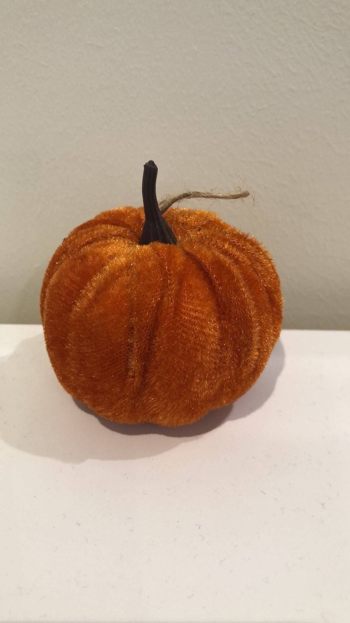 Autumn Ornament: Velvet Pumpkin Mini - Assorted Colours - Gisela Graham