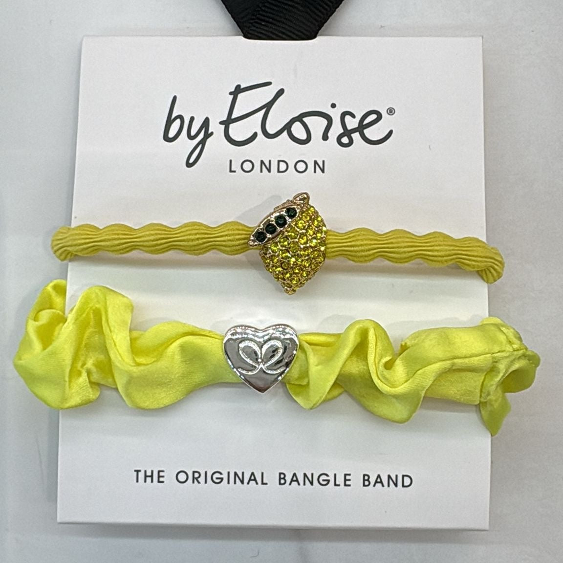 Hairband Bracelet Set: Sparkle Lemon & Scrunchie - Yellow - by Eloise