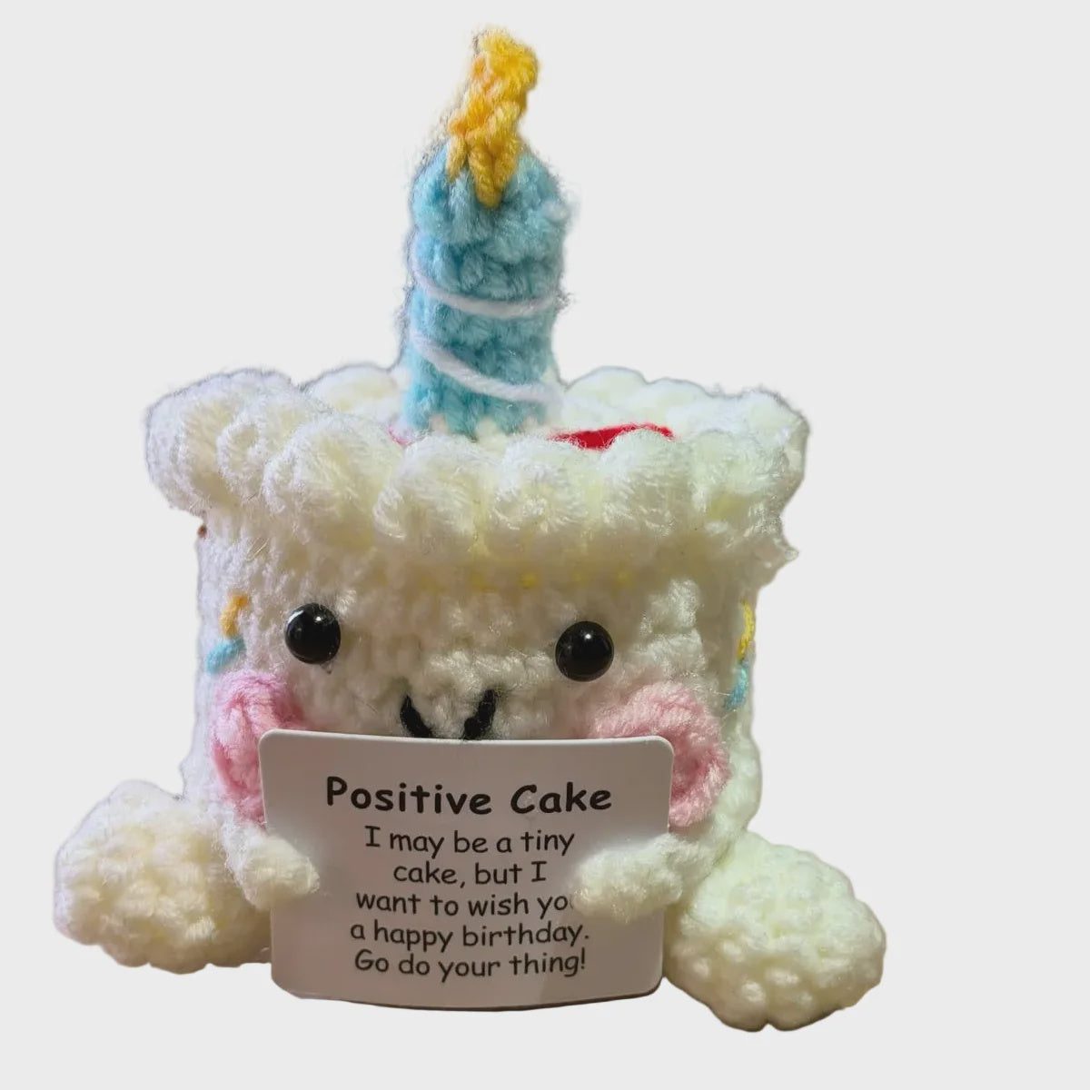 Positivity Crochet Gift: Small - Positive Cake - The Happy Fruit and Veg Farm