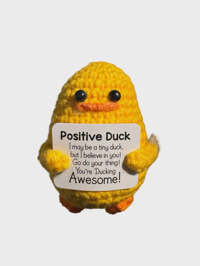 Positivity Crochet Gift:  Small - Friend Duck - The Happy Fruit and Veg Farm