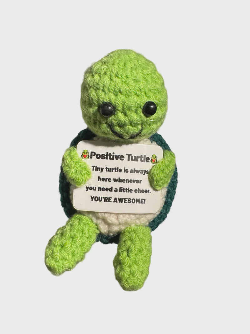 Positivity Crochet Gift:  Small - Motivational Turtle - The Happy Fruit and Veg Farm