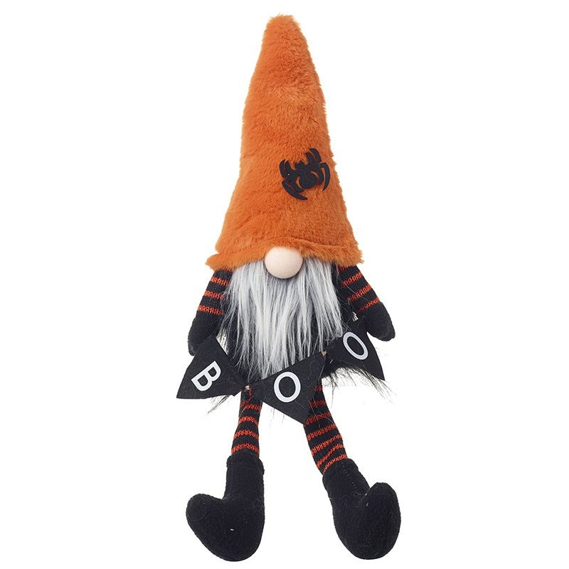 Autumn Character: Sitting Fabric Large Halloween Gonk Long Legs w Hat - Orange