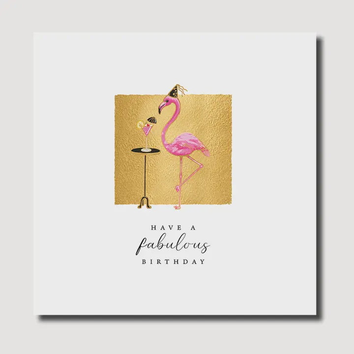 Birthday Card: Reflections Flamingo - Marina B