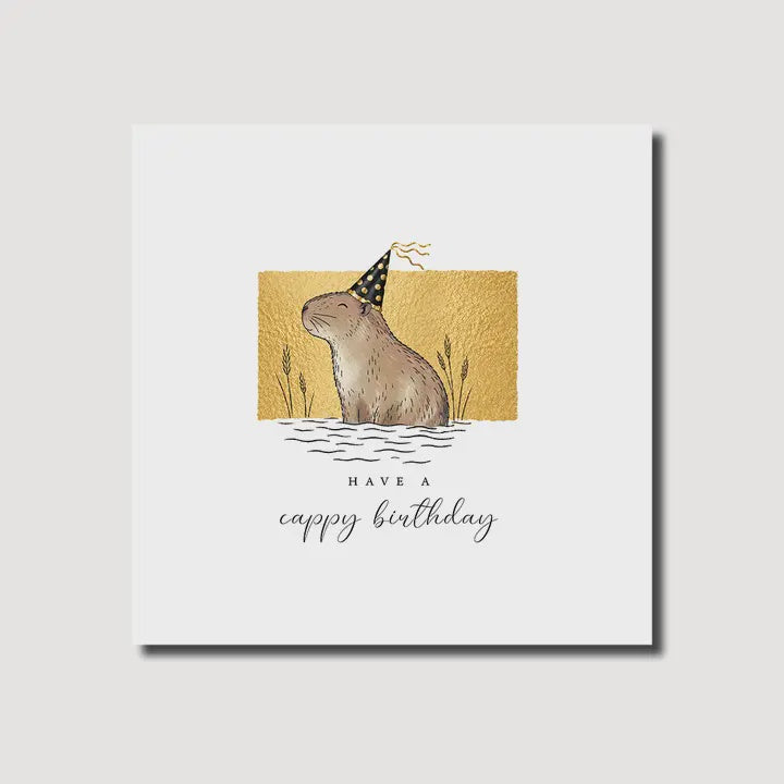 Birthday Card: Reflections Capybara - Marina B