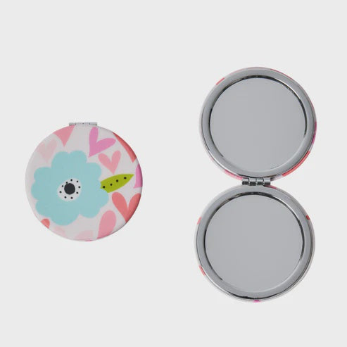 Compact Mirror: Pretty Blue Flower  - Belly Button Designs