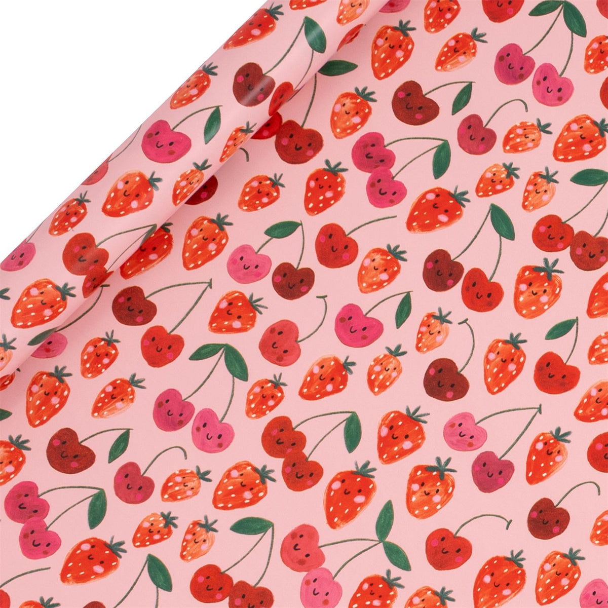 Roll Wrap: 4m Cherry Strawberry - Pink - Glick