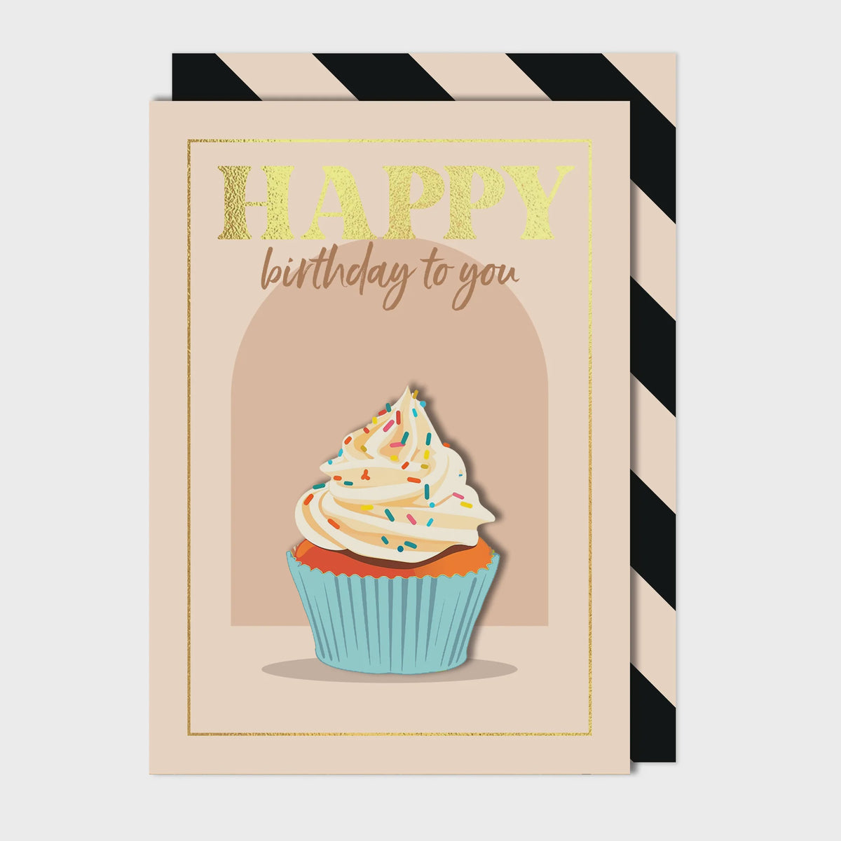 Birthday Card: 3D Happy Cupcake - Tache