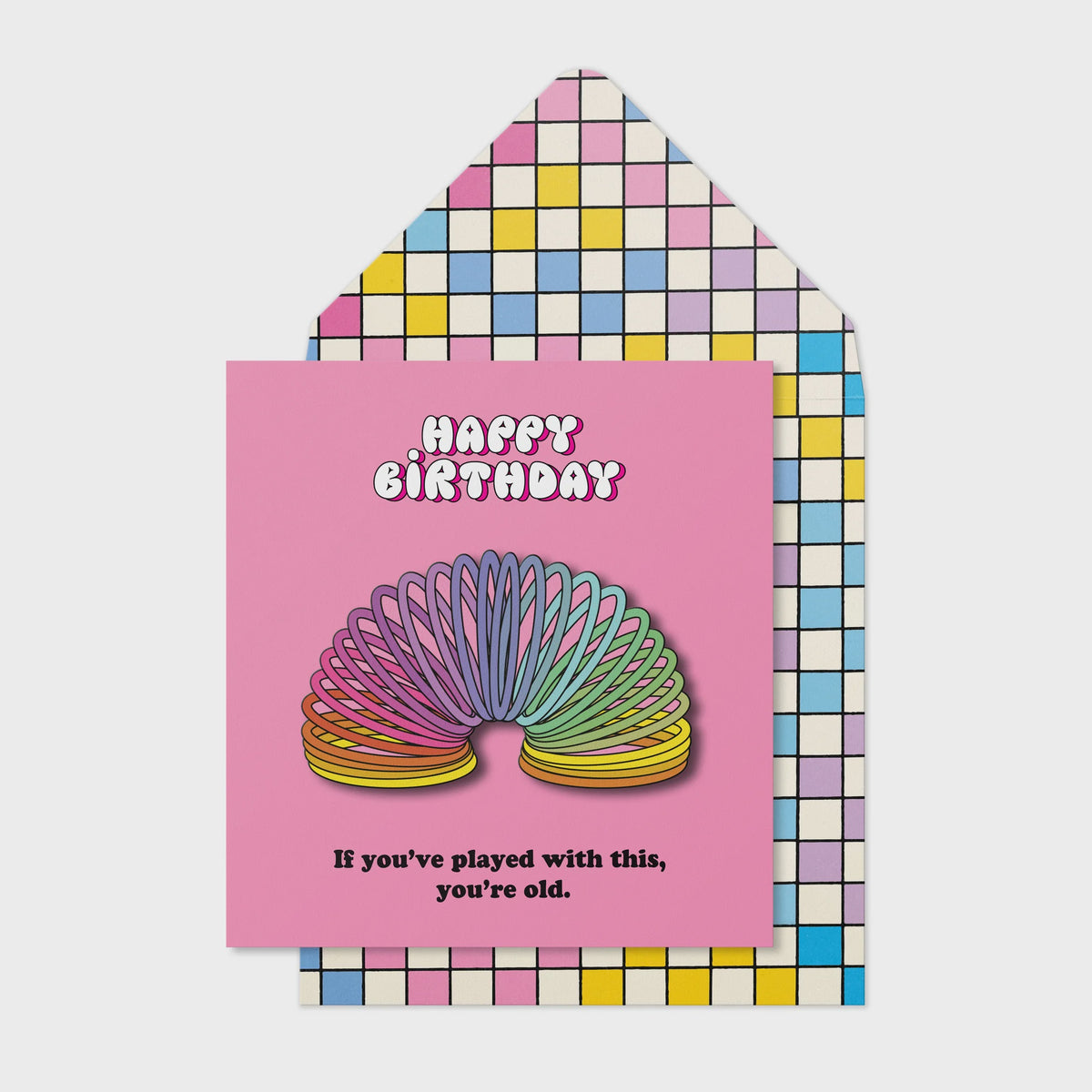 Birthday Card: 3D Happy Birthday Slinky - Tache