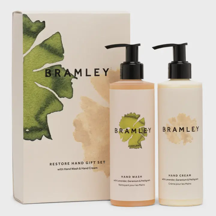 Hand Gift Set: Essential Oils Hand Wash & Hand Cream Boxed Large - Restore - Bramley