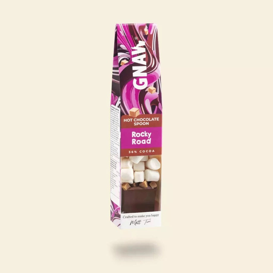 Hot Choc Stirrer:  Rocky Road  40g - Gnaw Chocolate