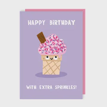 Birthday Card: Happy Birthday With Extra Sprinkles  - Lucy Maggie
