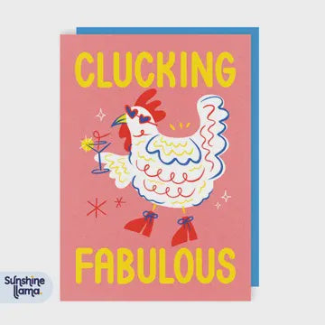Birthday Card:  Clucking Fabulous - Pink - Lucy Maggie