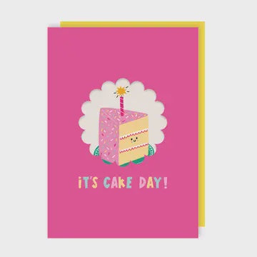 Birthday Card: Its' Cake Day - Pink - Lucy Maggie