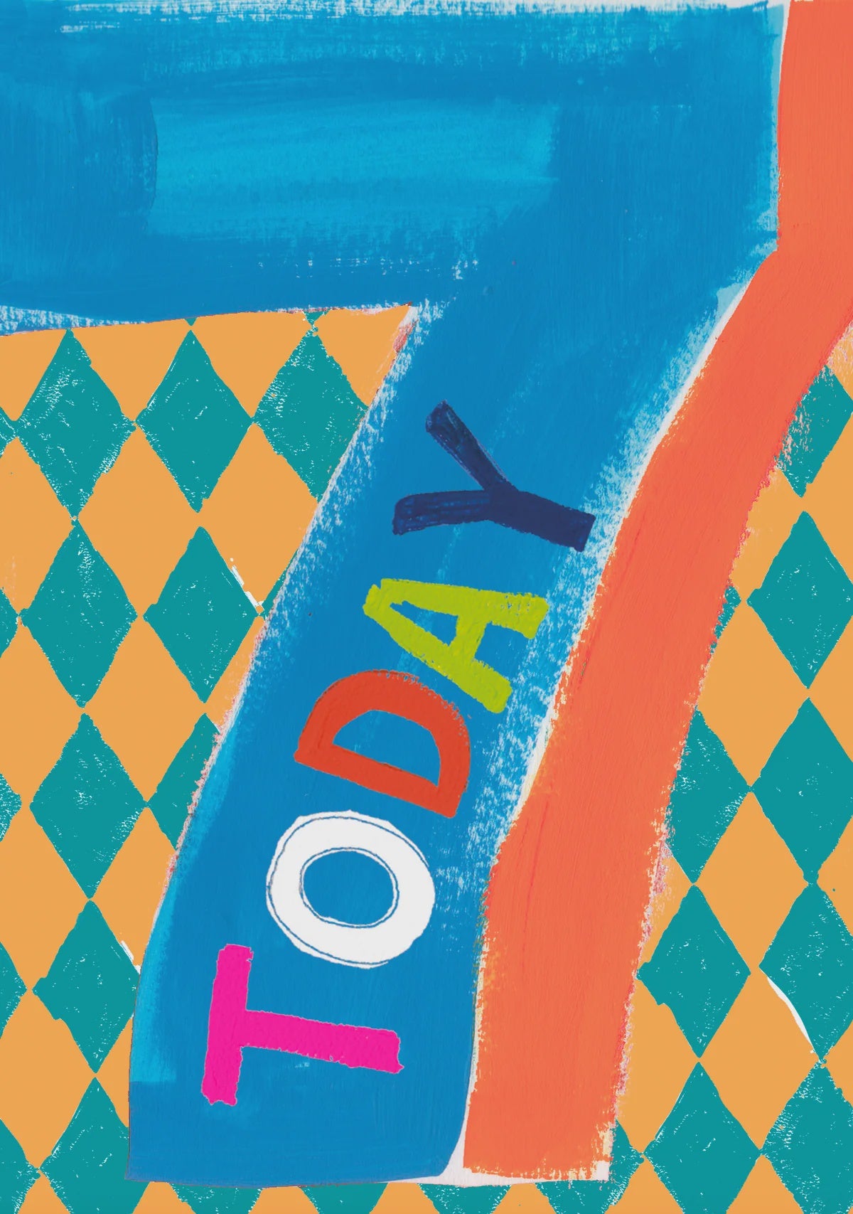 Childrens Age 7th Card: BOY 7 Today - Neon - Paper Salad