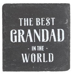 Coaster: Slate The Best Grandad In The World - Grey - Something Different