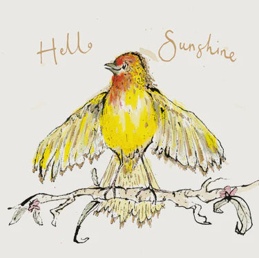 Card: Hello Sunshine Gold Foil Embossed - Multicolour - Anna Wright