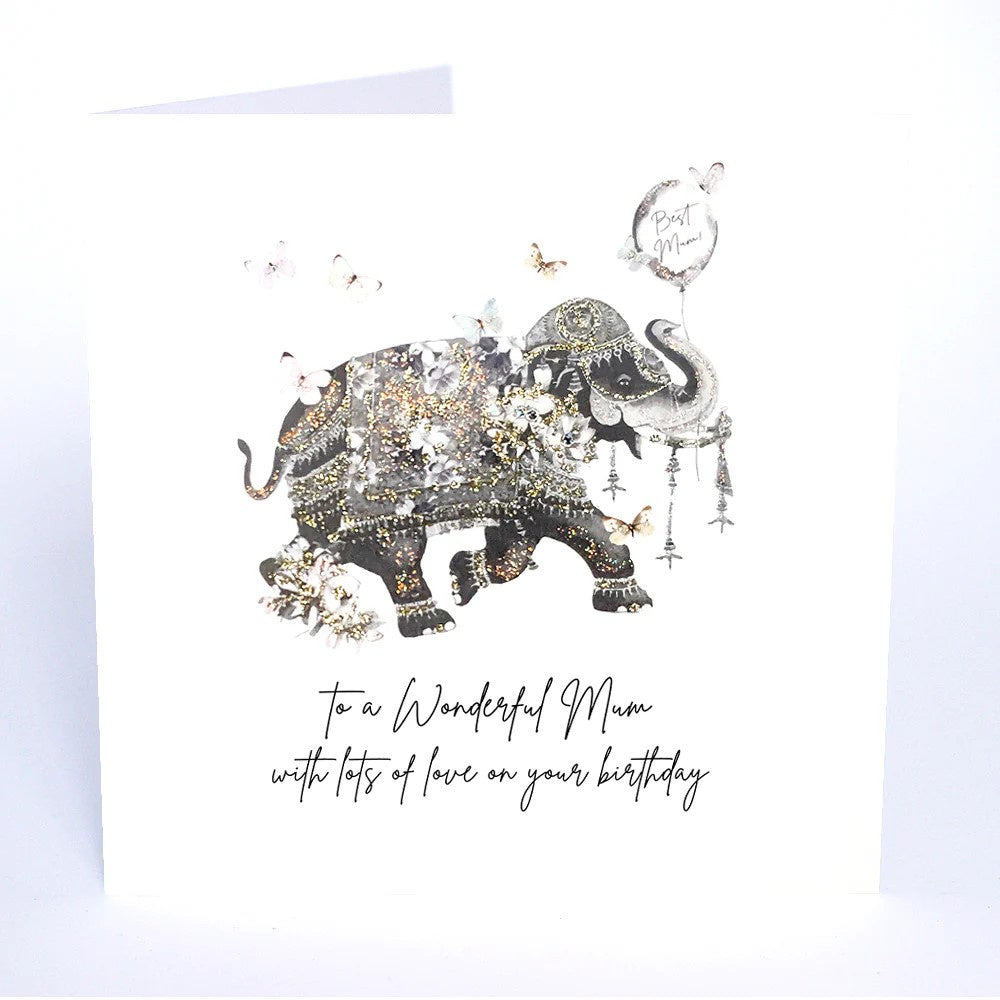 Mum Card: Elephant Swarovski Crystals - Five Dollar Shake