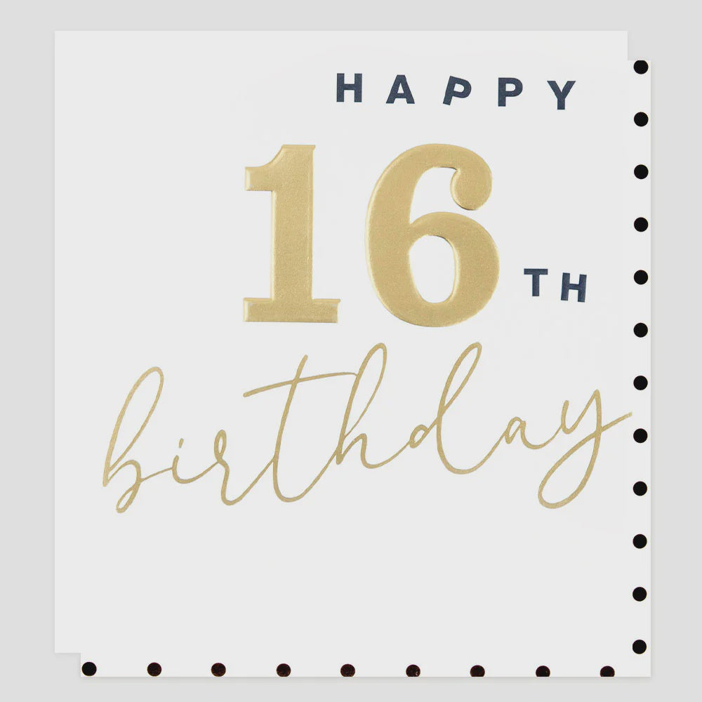 Age 16th Card:  Gold Foil - Gold - Caroline Gardner